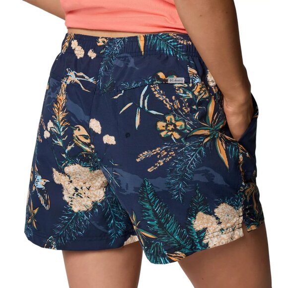 Columbia Women's Sandy River™ III Cargo Shorts Floral Print Navy Size Small - Picture 3 of 5